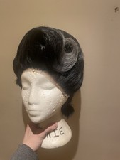 Black And Grey Styled Wig Drag Queen Cabaret Costume Halloween Fancy Dress