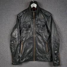 Superdry leather jacket mens - superdry,