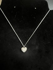 Fossil Crystal Heart Necklace
