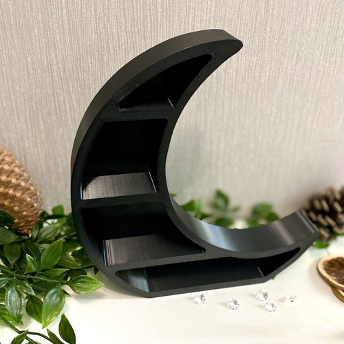 Crescent moon display - crescent, shelves