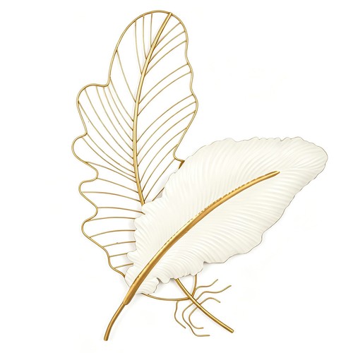 Modern feather metal wall - modern,