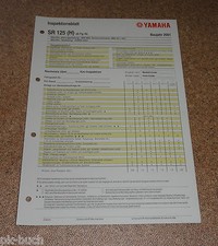 Inspection Sheet Yamaha SR 125