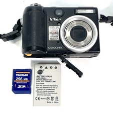Nikon Coolpix P5000 10.0MP Digital Camera Black - SD Card & Battery - Working