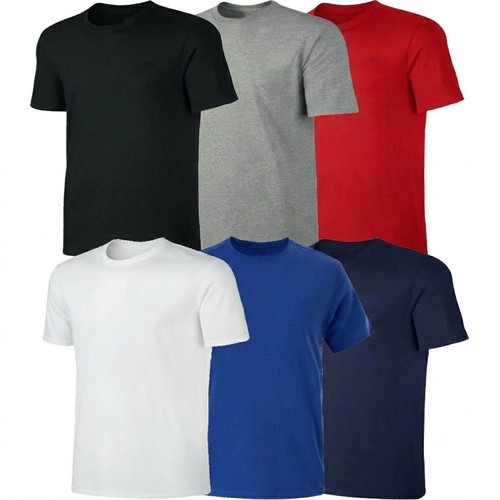 Men plain shirt crew - crew, neck