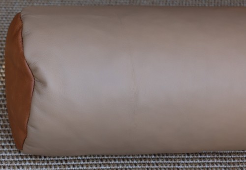 Leather bolster cushion - bolster,