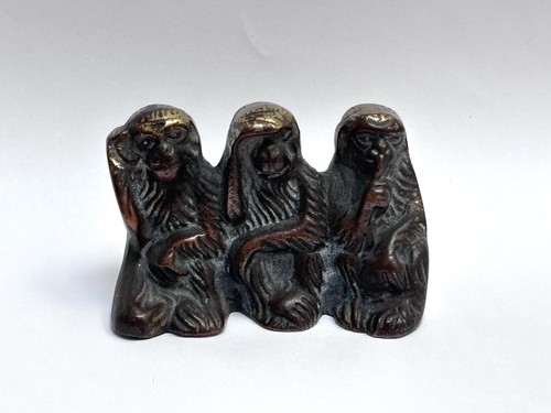 Vintage brass three wise - vintage,