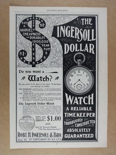 1898 ingersoll yankee pocket - 1898,