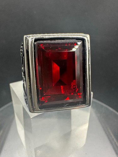 Mens siam ring - , red