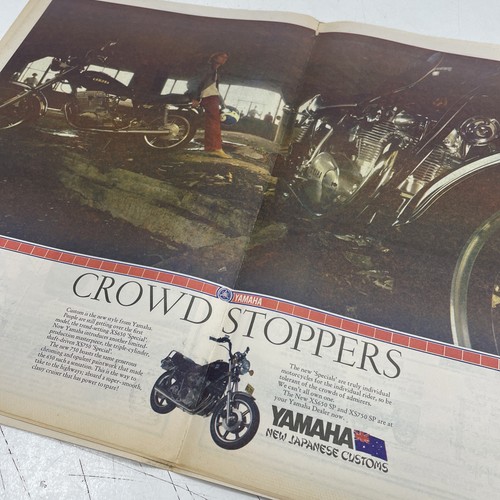 Retro motorbike newspaper 1976 - retro,
