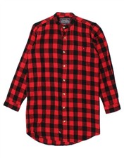 CANADIAN Girls Shirt Dress 12-13 Years Red Check Cotton BJ04