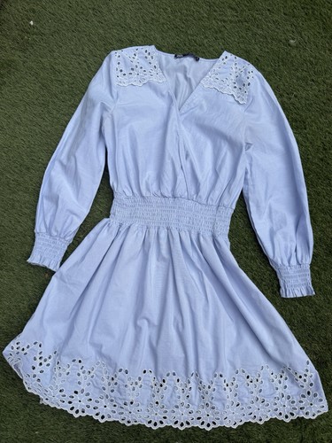 Zara pale blue high waisted - zara,