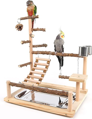 Wooden bird stand - bird, toy