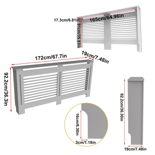 High radiator cover white - radiator,