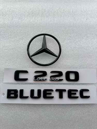 Gloss black rear star c220 - black,