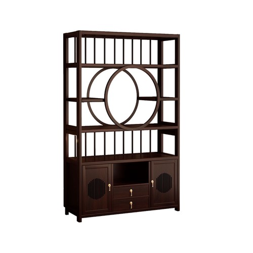 Wooden cabinet with - wooden, shelves