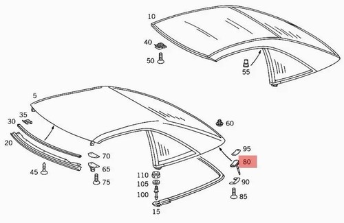 Mercedes r129 rear hardtop - rear,