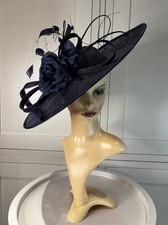 John Lewis Navy Blue Sinamay