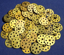 Fifty used Meccano gears part 27a, bulk pack.