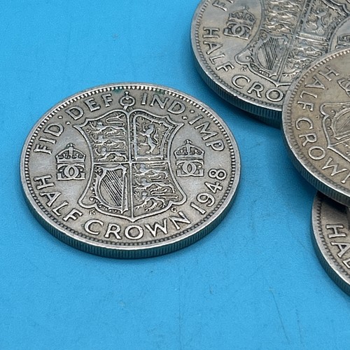 1948 silver half crown george - silver,