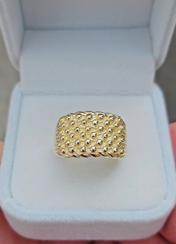9ct gold keeper ring - gold,