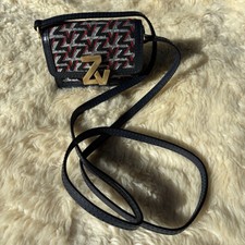 Zadig Voltaire Micro Cross Body Bag Nano Mini Jacquard Logo gold clasp purse 