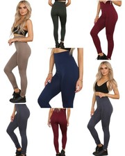Ladies High Waist Winter Thermal Leggings Warm Fleece Lined Gym Pants Plus Size