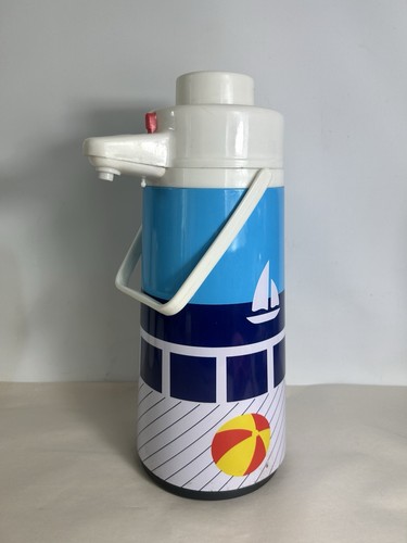 Vintage thermos flask pump - flask,