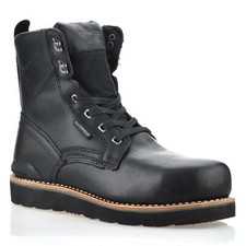 Mens Leather Waterproof Safety Steel Toe Cap Work Ankle Biker Boots Shoes Size