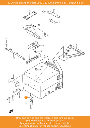 Suzuki clip 09401 13409 - suzuki, oem