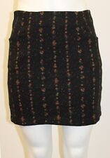 Ex Fat Face Ladies Black Jennie Nordic Ditsy Skirt - Size 14