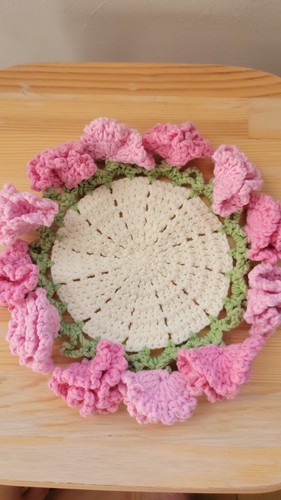 Crochet pink floral - crochet,