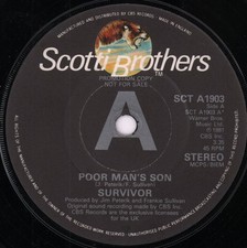 Survivor (Aor Group) Poor Man's Son 7" vinyl UK Scotti Brothers 1981 Promo
