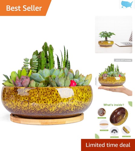 Modern inch glazed plant pot - glazed,