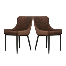 2x Faux Leather Dining Chairs