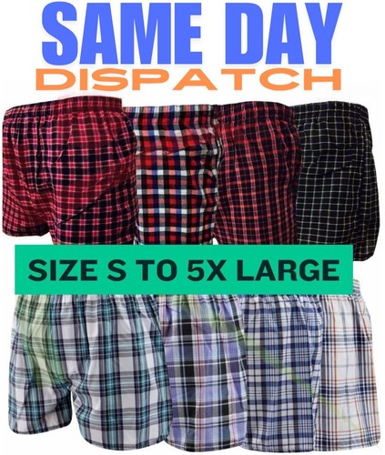 Men woven check boxer - men's,