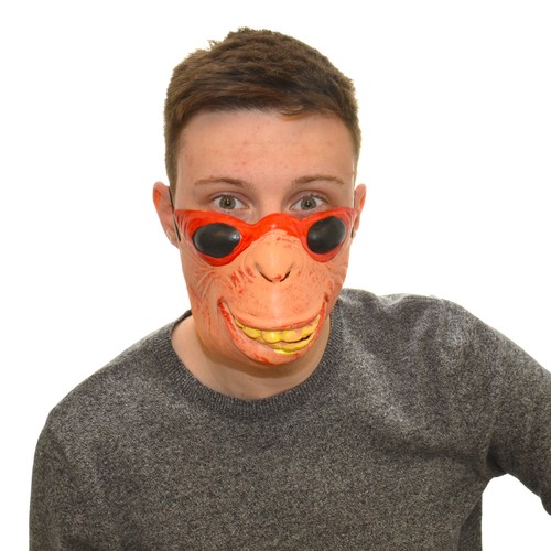 Latex half mask monkey - half,