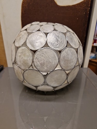 Capiz shell globe lightshade - capiz,