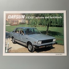 Datsun Violet Saloon & Hatchback 1980 UK Sales Brochure VGC