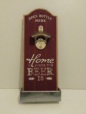 Beer Bottle Opener Plaque Open Bottle Here Home Is Where The Beer Is Wall Decor
