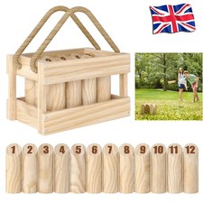 SPORTNOW Molkky Game, Wooden