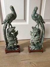 Jade Pheonix Pair 12” Tall