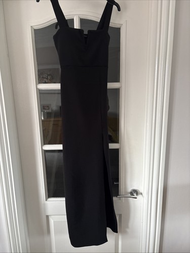 Black boohoo dress with side - black,