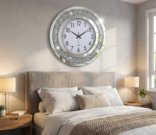 Fancy Silver Wall Clock