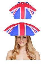 100 Union Jack Adult Umbrella Hats Party Dress Up Bulk Wholesale Job Lot