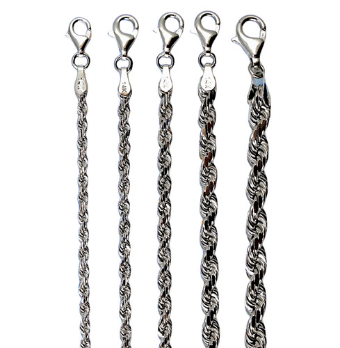 14k white gold rope - 14k,