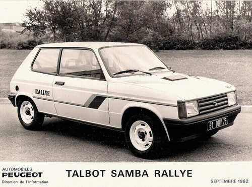 Talbot samba rallye 1982 1983 - talbot, 1982-1983