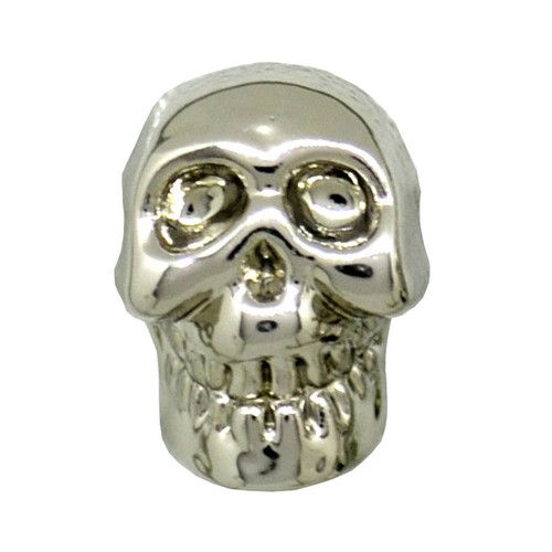 Silver skull shank buttons - silver,
