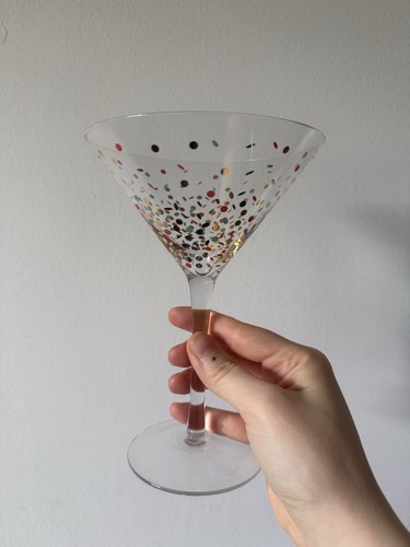 Martini glass festive confetti - glass,