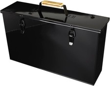 Valiant Fireside Metal Ash Carrier, Black, 45cm x 26cm 43.2cm x 10.6cm x 24cm 