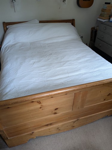 Pine sleigh bed - pine,